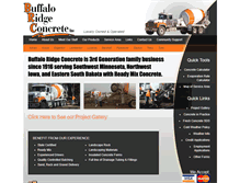 Tablet Screenshot of buffaloridgeconcrete.com